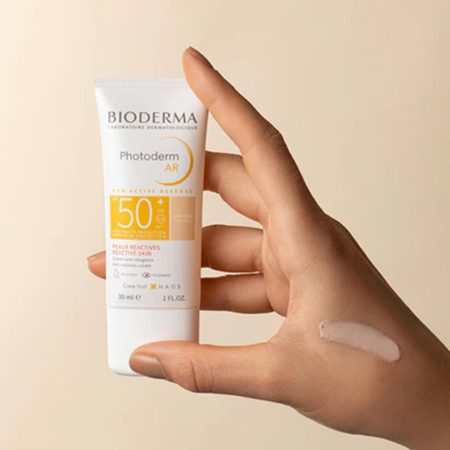 کرم ضد آفتاب بایودرما رنگی فتودرم آی ار SPF50 ا Bioderma colored sunscreen Photoderm AR SPF50 cream 30ml