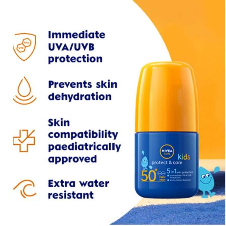 رول ضد آفتاب نیوا کوکان مدل protect & play SPF50