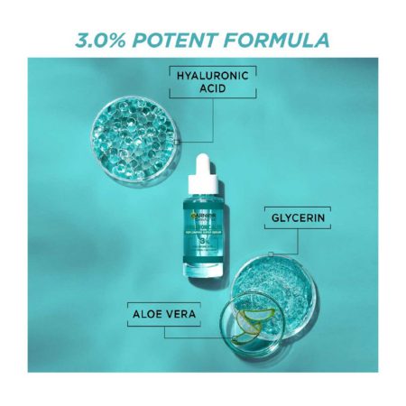 سرم آبرسان هیالورونیک و الوورا گارنیر GARNIER HYALURONIC AND ALOE SERUM