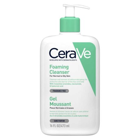 فوم شستشوی صورت سراوی مخصوص پوست نرمال و چرب Cerave foaming cleanser 473 ml