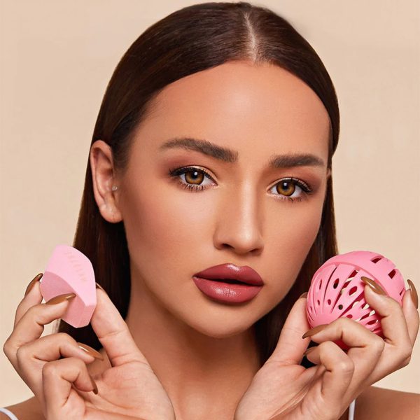 پد و بلندر آرایشی چند کاره شیگلم به همراه قاب محافظ sheglam multi faceted makeup sponge