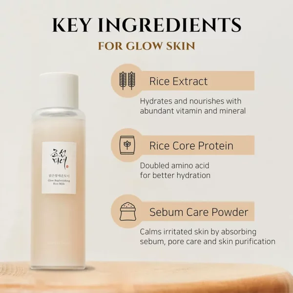 تونر درخشان کننده شیرِ برنج بیوتی اف جوسان Beauty of Joseon Glow Replenishing Rice Milk Toner - Image 4