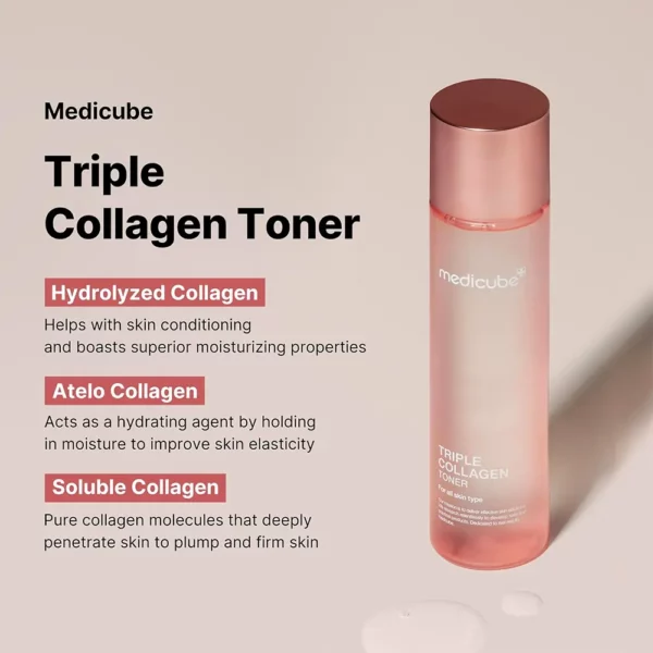 تونر جوانساز کمپلکس کلاژن مدی کیوب Medicube Triple Collagen Toner - Image 4