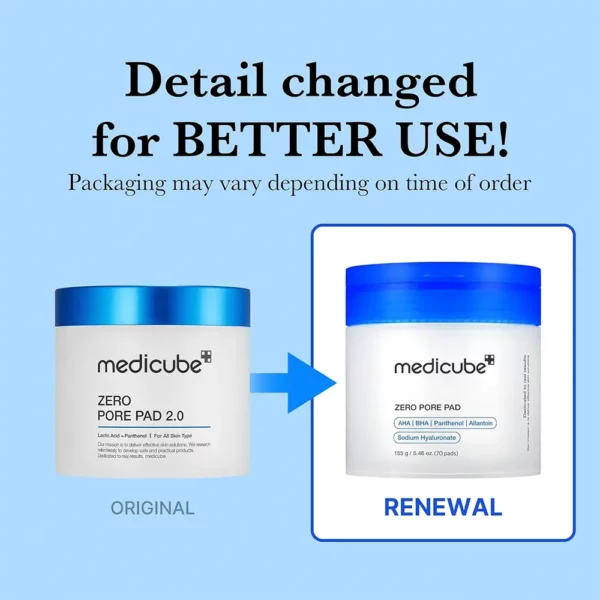 پد لایه بردار و کنترل منافذ مدی کیوب Medicube Zero Pore Pad - Image 2