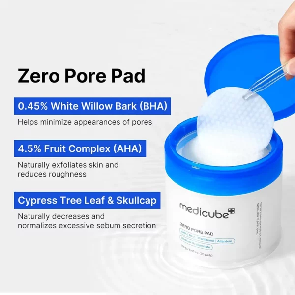 پد لایه بردار و کنترل منافذ مدی کیوب Medicube Zero Pore Pad - Image 5