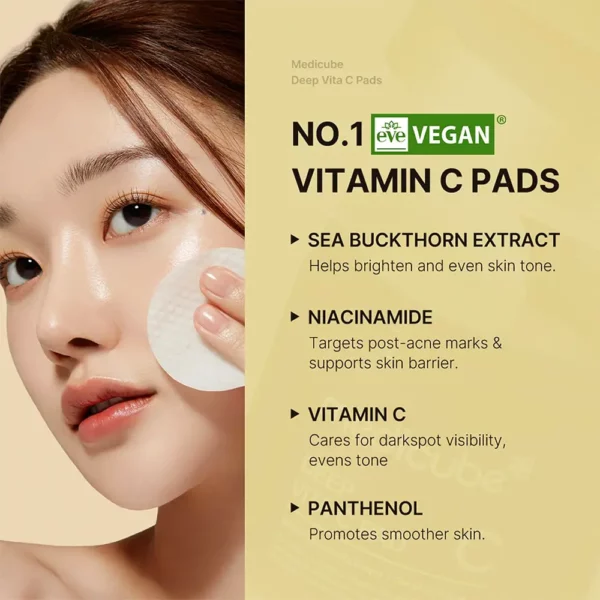 پد تونر روشن کننده ویتامین سی مدی کیوب Medicube Deep Vita C Pad - Image 3
