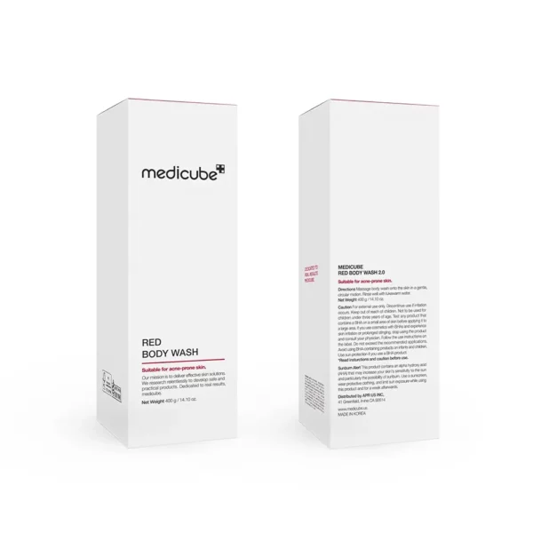 شوینده بدن ضد آکنه قرمز مدی کیوب Medicube Red Acne Body Wash - Image 7