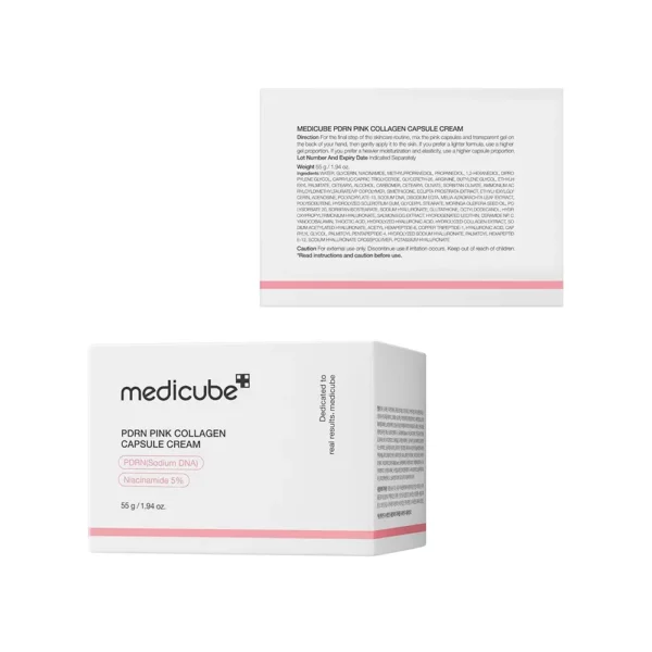 کرم کپسولی کلاژن و PDRN مدی‌ کیوب روشن کننده و ضد چروک Medicube PDRN Pink Collagen Capsule Cream - Image 8