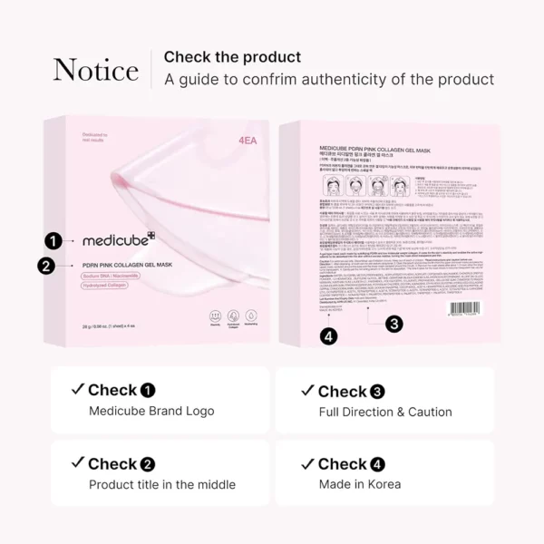 ماسک ژل کلاژن صورتی PDRN مدی کیوب MEDICUBE PDRN Pink Collagen Gel Mask - Image 2