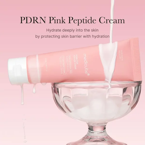 کرم مرطوب کننده هیالورنیک و PDRN مدی کیوب Medicube PDRN Pink Hyaluronic Moisturizing Cream - Image 2